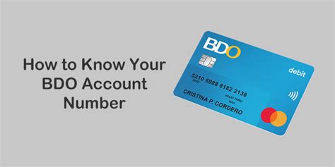 how many digit bdo account number|How to Know Your BDO Account Number .